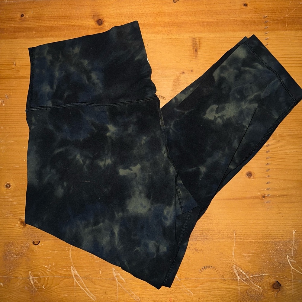 Lululemon Diamond Dye Graphite Grey Bronze Green Align HR Pant 23” 14